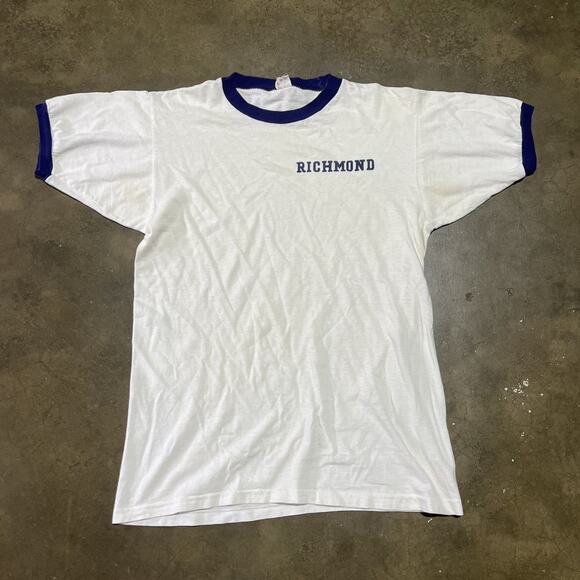 Vintage 60s University of Richmond White Champion Ringer - Picture 1 of 3
